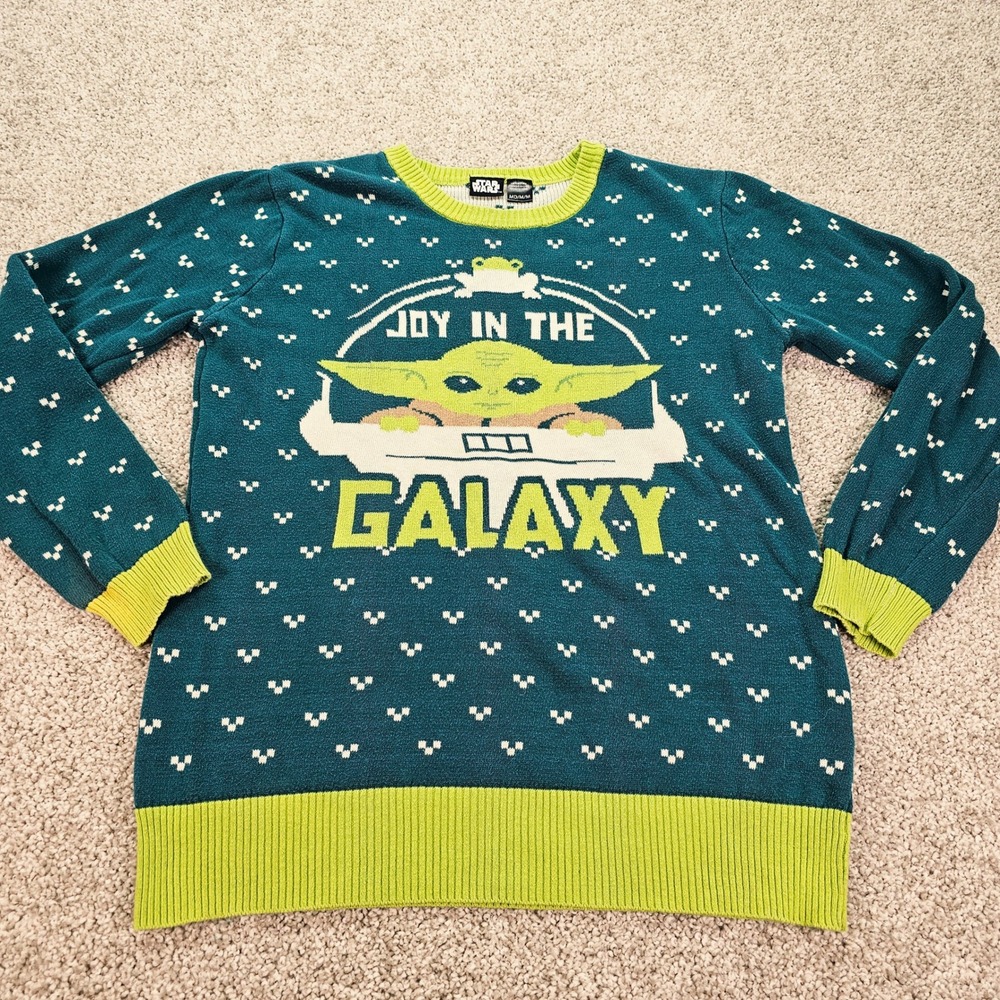 Star Wars The Child Grogu Joy in the Galaxy‎ Ugly Christmas Sweater Women's M